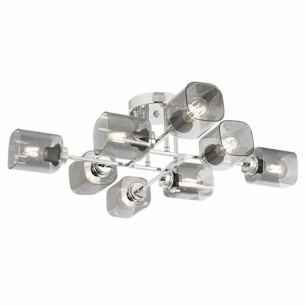 Krom Kaplama Modern Avize E27 Metal Cam 78cm