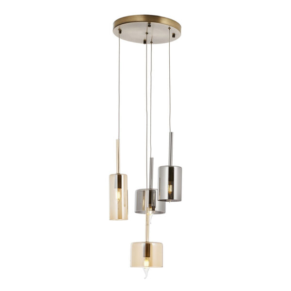 Eskitme Kaplama Modern Avize E14 Metal Cam 35cm