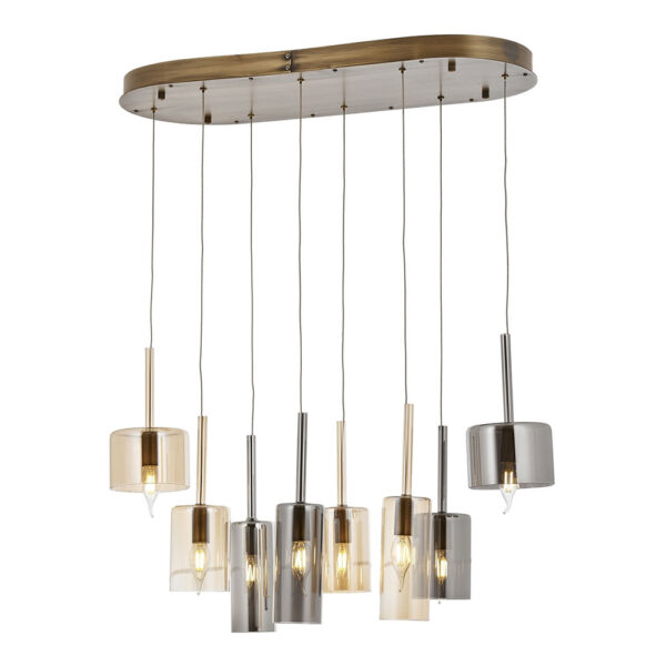 Eskitme Kaplama Modern Avize E14 Metal Cam 70x35cm