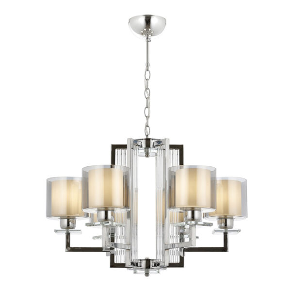 Krom Kaplama Modern Avize E27 Metal Cam 70cm