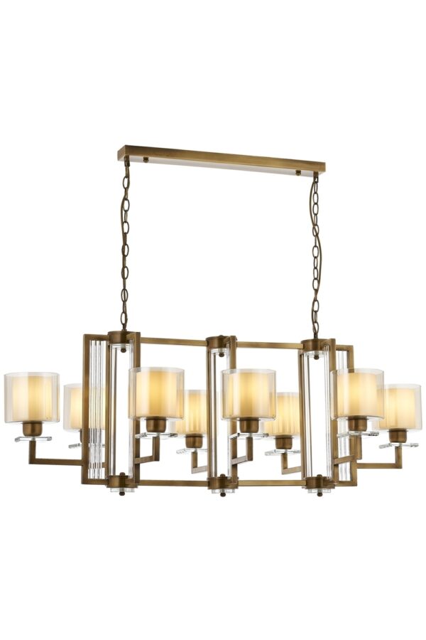 Eskitme Kaplama Modern Avize E27 Metal Cam 110x60cm