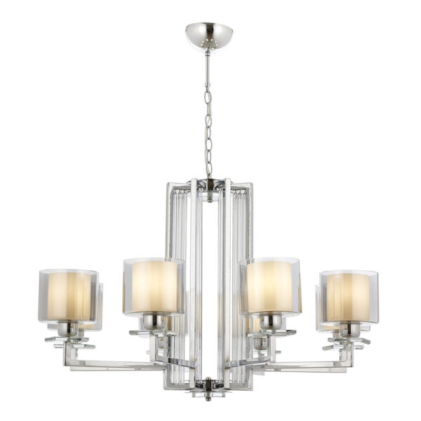 Krom Kaplama Modern Avize E27 Metal Cam 80cm