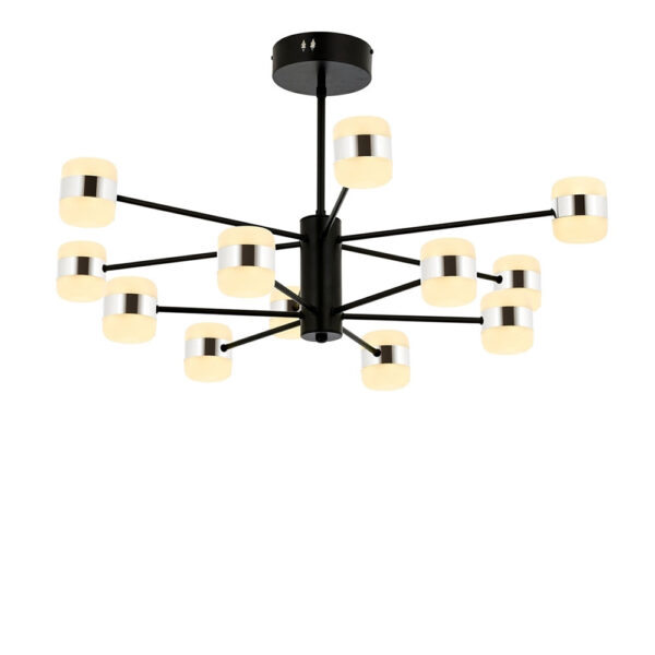 Krom Kaplama Modern Avize LED Metal Akrilik 85cm