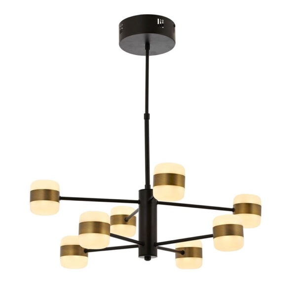 Eskitme Kaplama Modern Avize LED Metal Akrilik 65cm