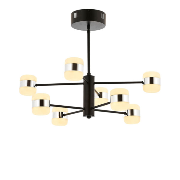 Krom Kaplama Modern Avize LED Metal Akrilik 65cm