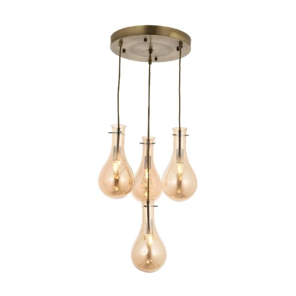 Eskitme Kaplama Modern Avize E14 Metal Cam 40cm