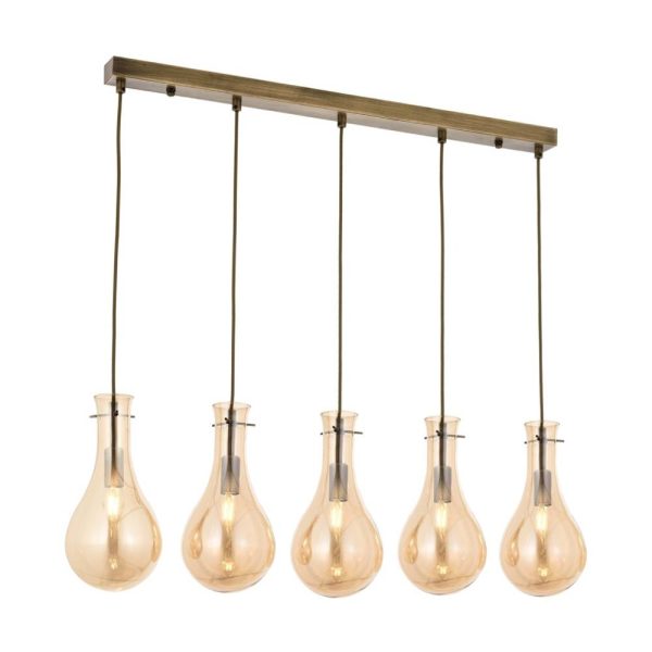 Eskitme Kaplama Modern Avize E14 Metal Cam 80x15cm