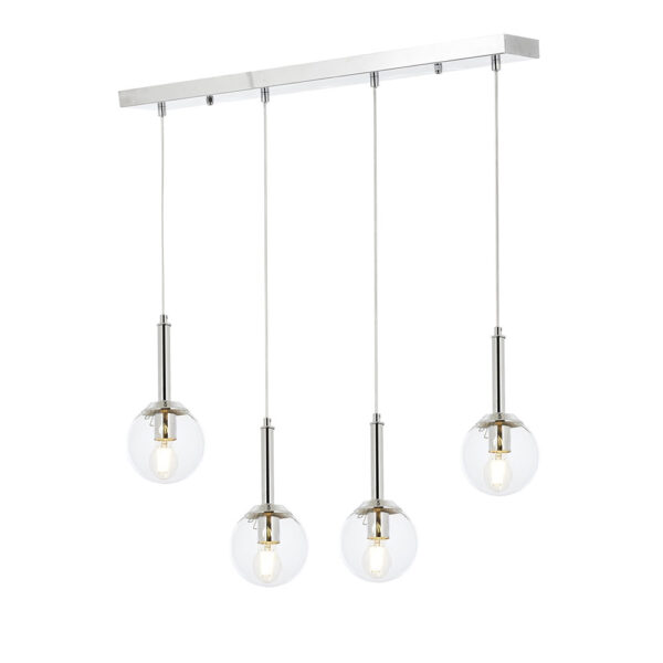 Krom Kaplama Modern Avize E27 Metal Cam 70x13cm