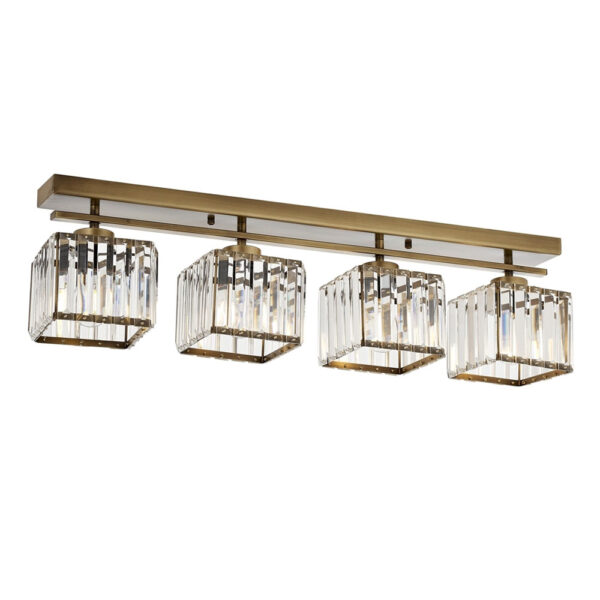 Eskitme Kaplama Modern Avize E27 Metal Kristal 80x15cm