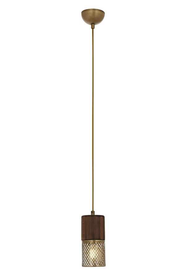 Eskitme Kaplama Modern Avize E27 Metal Ahşap 9cm