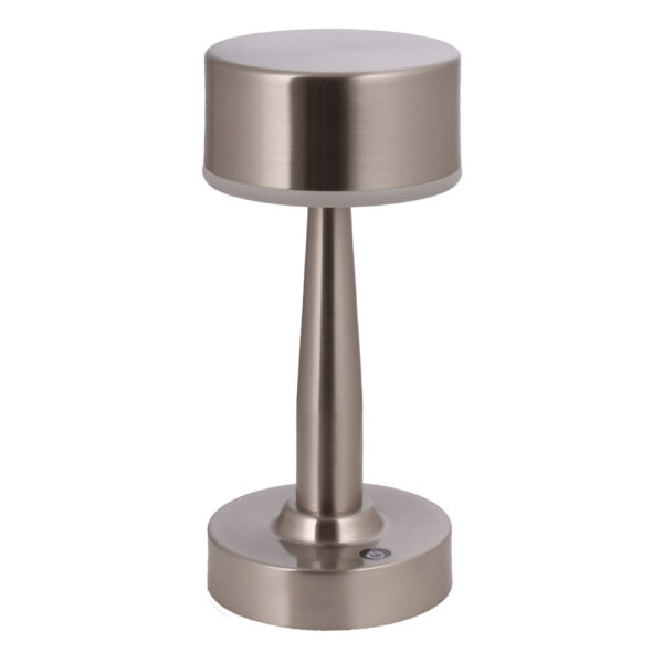 Nikel Kaplama Masa Lambası LED Metal Pleksi 11cm