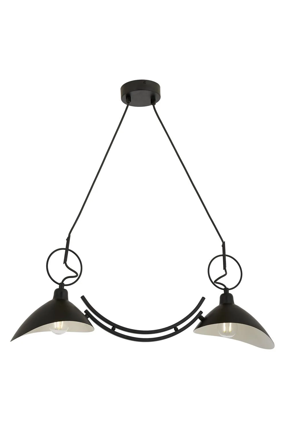 Siyah Boyalı Modern Avize E27 Metal 78x20cm
