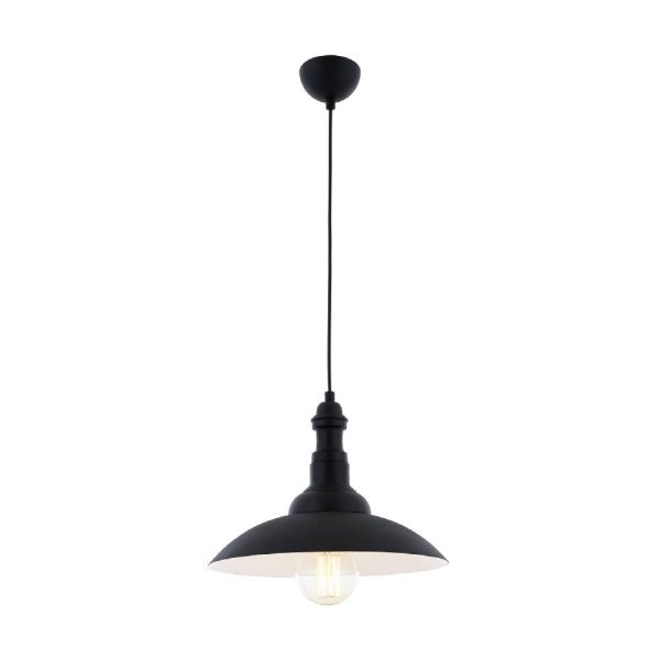 Siyah Boyalı Modern Avize E27 Metal 35cm