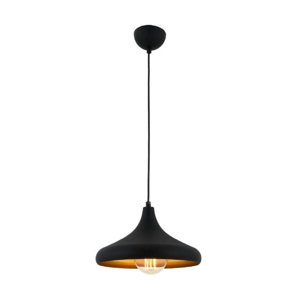 Siyah Boyalı Modern Avize E27 Metal 29cm